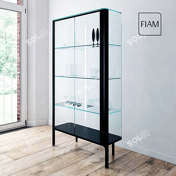 Italian Fabbrica Fiam Aura Display: Stylish and Functional 3D model image 2