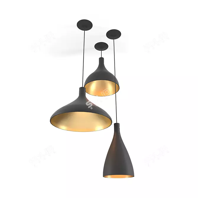 Sleek Haworth Swell Lighting 3D model image 1