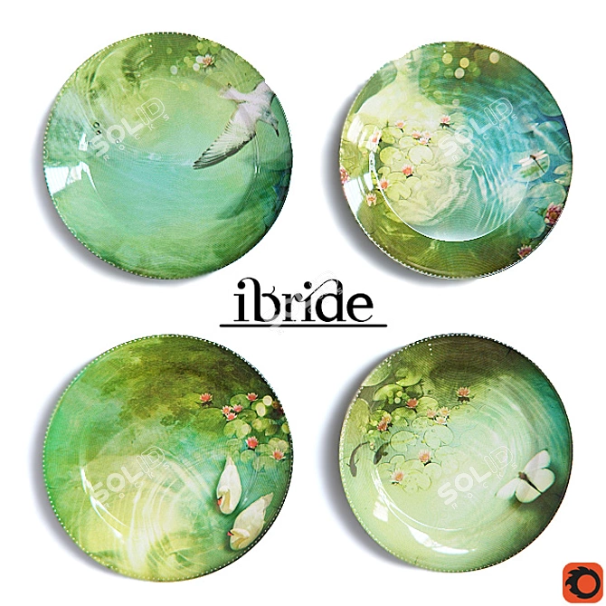 Ibride Decorative Plates Collection 3D model image 3