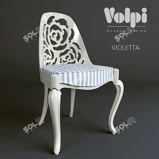 Volpi Violetta Chair: Classic Elegance for your Home 3D model image 1