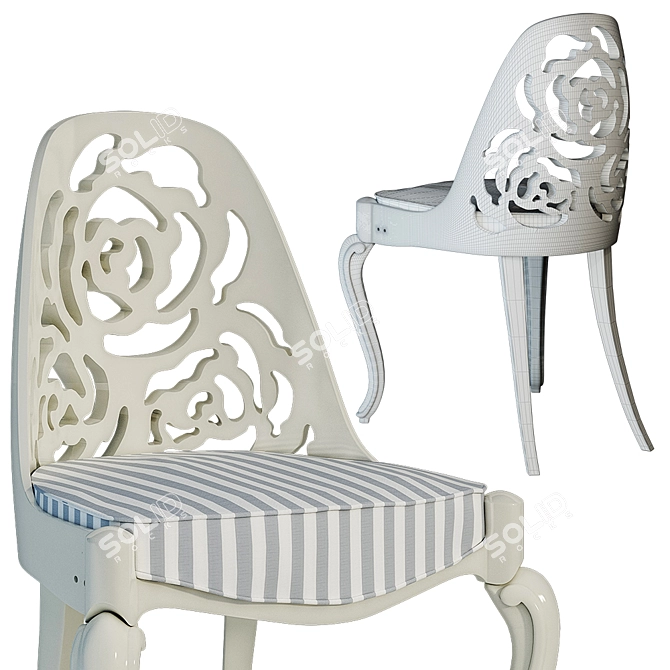 Volpi Violetta Chair: Classic Elegance for your Home 3D model image 2