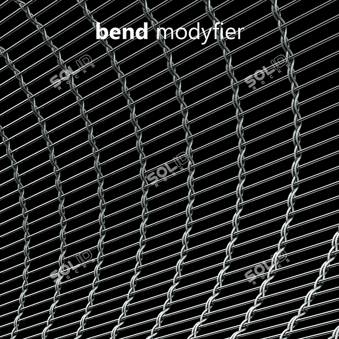 Modular Architectural Metal Mesh 3D model image 3