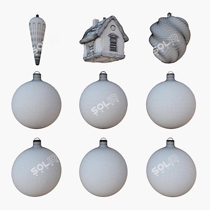 2021 Christmas Decorations: Festive Joy 3D model image 2