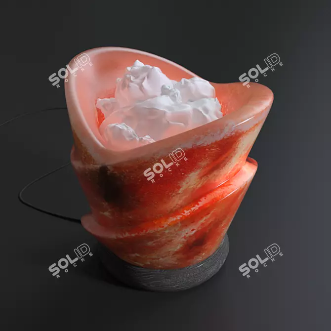 Crystal Salt Lamp Pot 3D model image 2