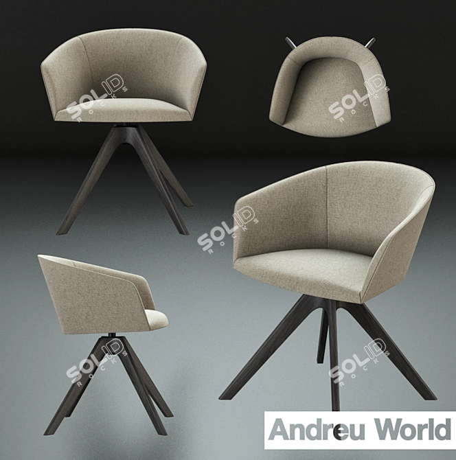 Brandy Chair: Sleek and Stylish Seating 3D model image 2