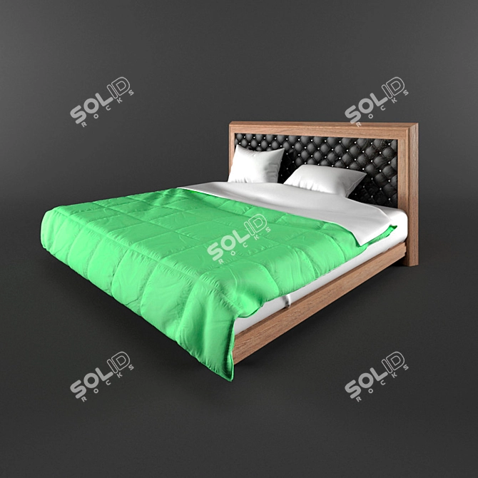 Modern King Size Bed 3D model image 1