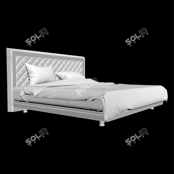 Modern King Size Bed 3D model image 3