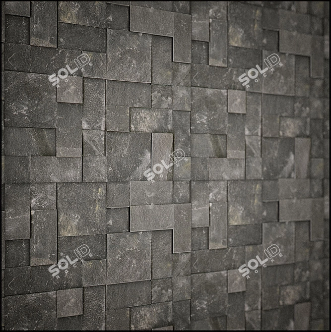 Versatile Panel Stone: 3D Max & Obj Formats 3D model image 6