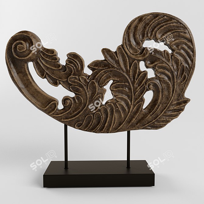 Ember Sculpture: Distressed Elegance 3D model image 1