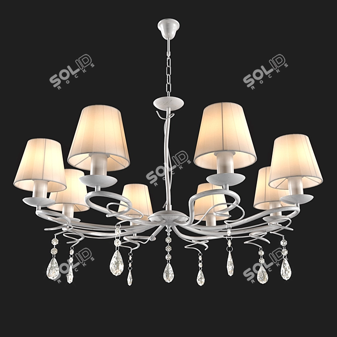 KAVA 9418/8P Chandelier - Elegant Lighting Solution 3D model image 1