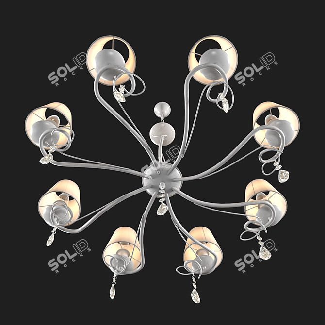 KAVA 9418/8P Chandelier - Elegant Lighting Solution 3D model image 2