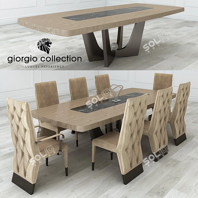 Giorgio Collection Luxury Dining Set 3D model image 1