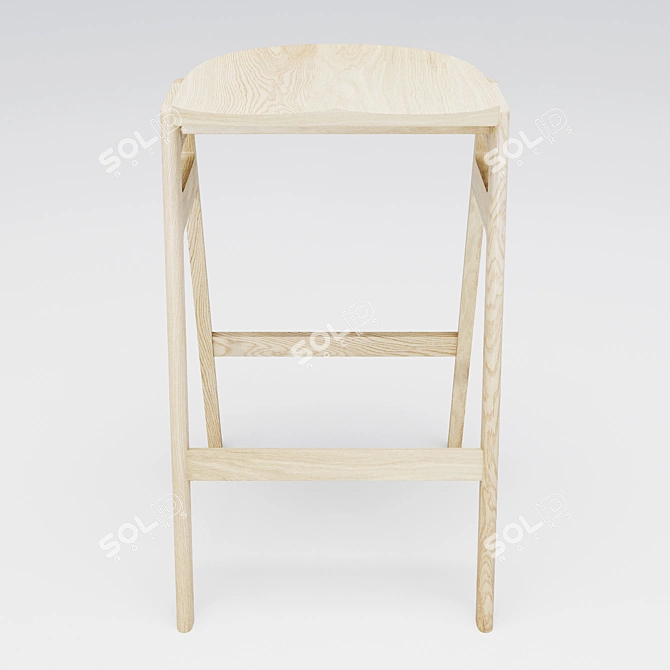 Sleek Stackable Bar Seat 3D model image 2