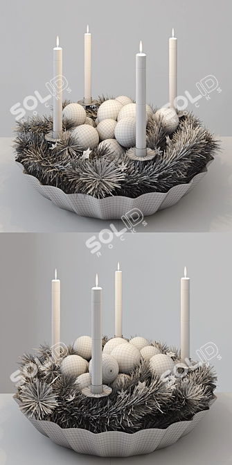 Festive New Year Decor 3D model image 3