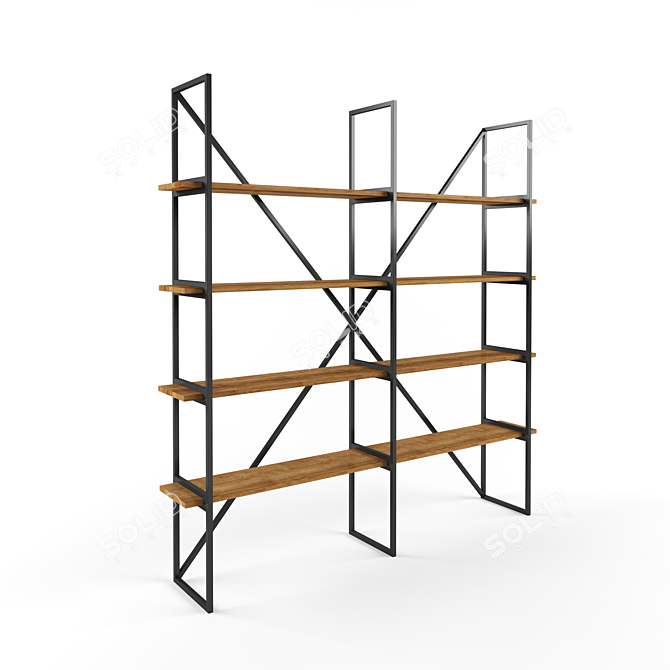 Industrial Loft Shelving 3D model image 1