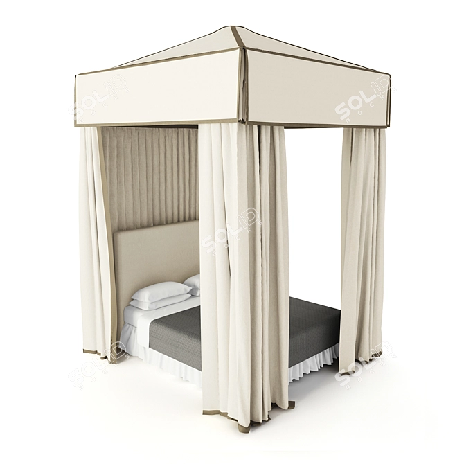 Dreamy Canopy Bed 3D model image 1