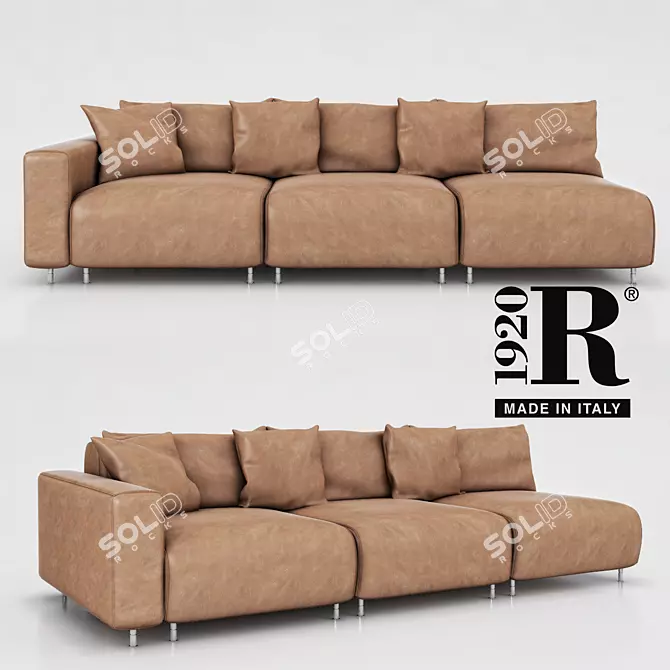 Luxurious Riva 1920 Skipper Sofa 3D model image 1