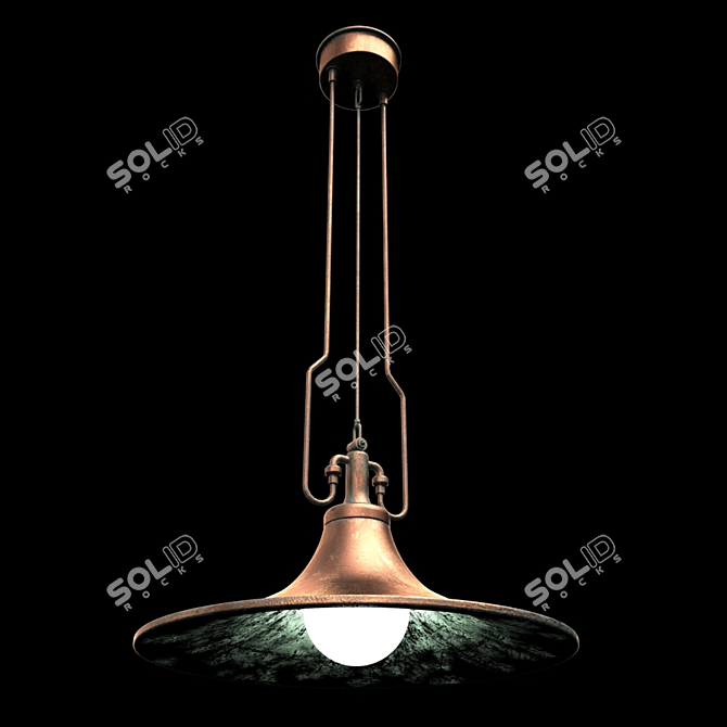 Rustic Charm: Mulino Lamp 3D model image 1