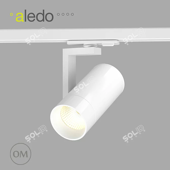 13W Woody: Compact Track Light with Even Light Distribution 3D model image 1