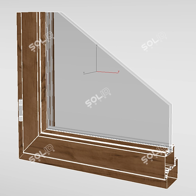 Modern PVC Window - 3Ds Max 2012 Compatible 3D model image 3