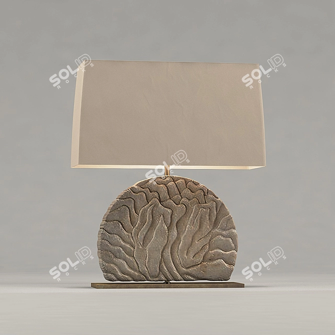 Elegant Metal Table Lamp 3D model image 1