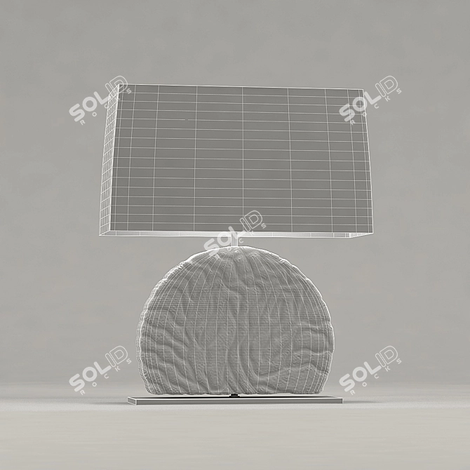 Elegant Metal Table Lamp 3D model image 2