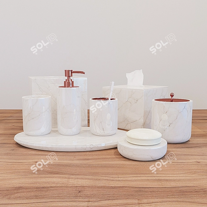 Marble Decor Set 3D model image 1