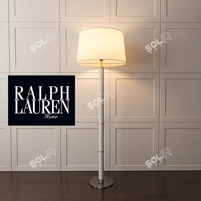 Ralph Lauren Upper Fifth Floor Lamp - Ivory Croc & Nickel 3D model image 1