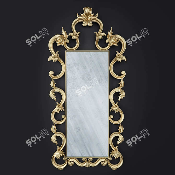Classic Ribiere Mirror: Timeless Elegance! 3D model image 1