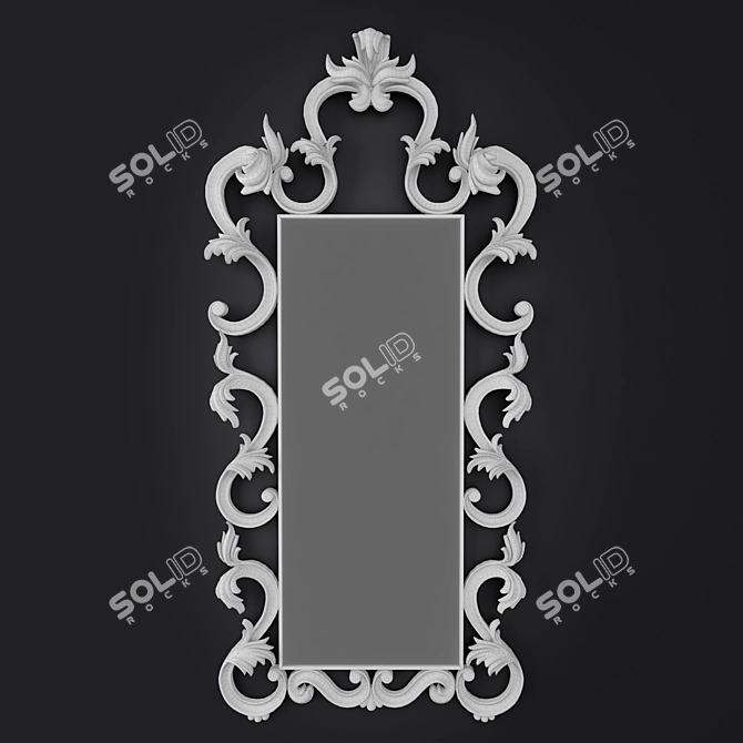 Classic Ribiere Mirror: Timeless Elegance! 3D model image 2