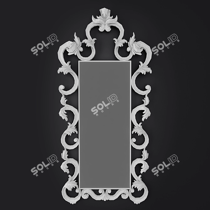 Classic Ribiere Mirror: Timeless Elegance! 3D model image 3