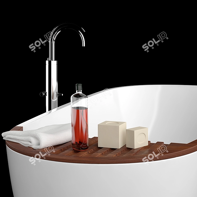 Modern Aquatech Bathroom Tub 3D model image 2