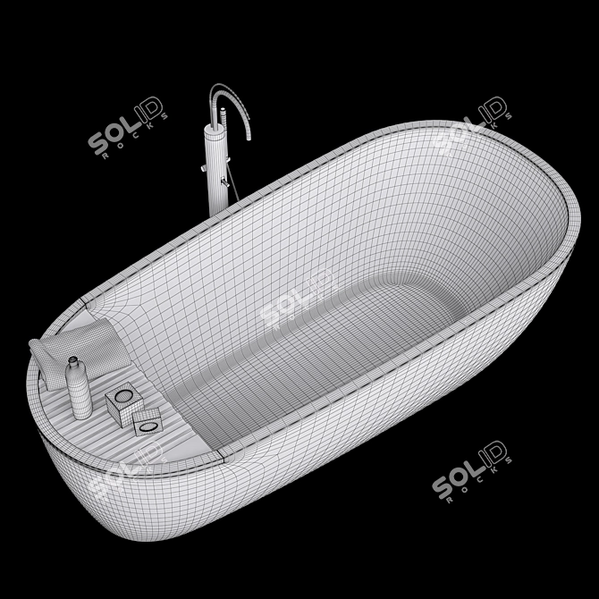 Modern Aquatech Bathroom Tub 3D model image 3