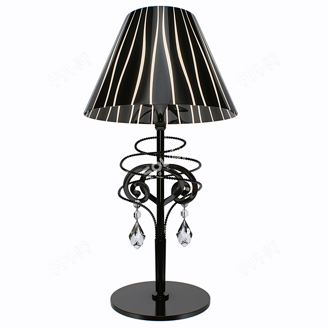 Luxury Masca Chic Table Lamp with Handcrafted Glass Shades 3D model image 1