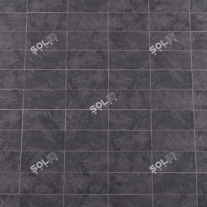 Elegant Basalt Slate Tiles 3D model image 2