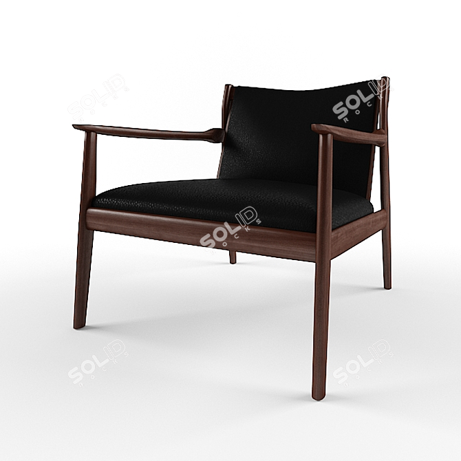 Sleek Comfort: Single Chair 3D model image 1