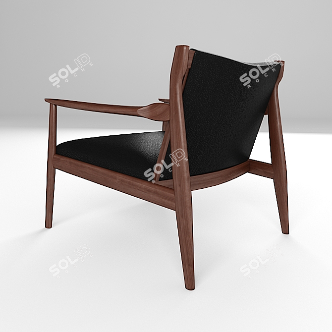 Sleek Comfort: Single Chair 3D model image 2