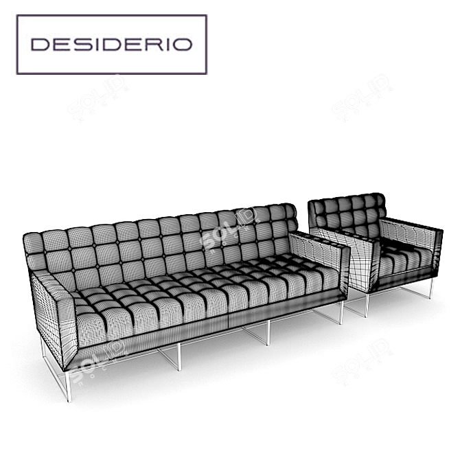 Sofa Desiderio Alexandria: Modern Elegance 3D model image 3