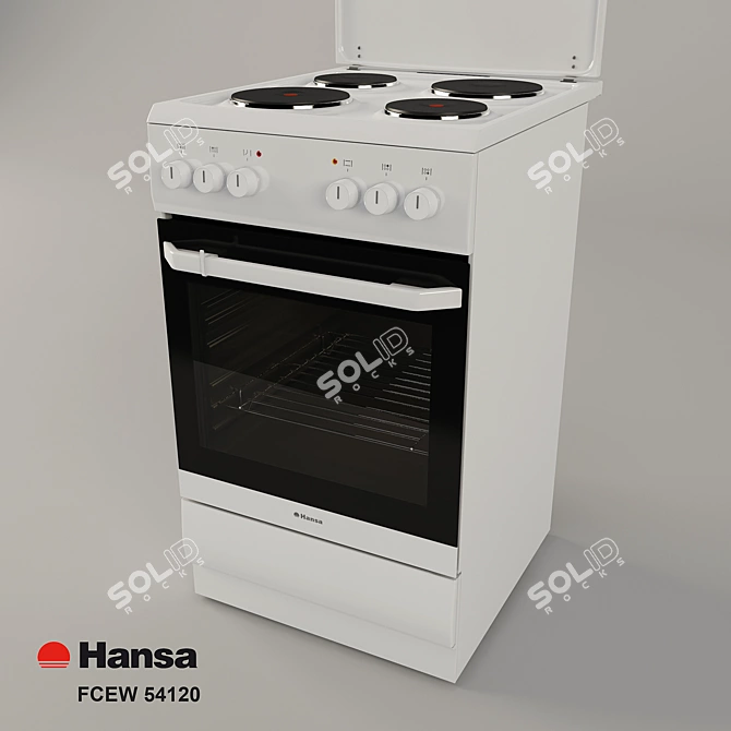 Hansa Integra FCEW 54120 Electric Range 3D model image 1