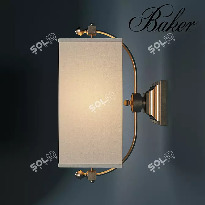 Elegant Lyre Sconce: Jacques Garcia 3D model image 2