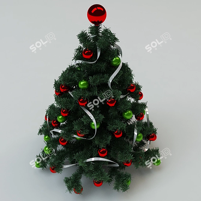 Title: Realistic Christmas Tree Model 3D model image 1