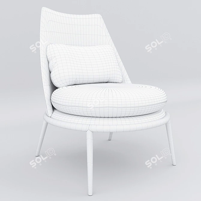 Italian Luxury: Cantori Aurora Armchair 3D model image 2