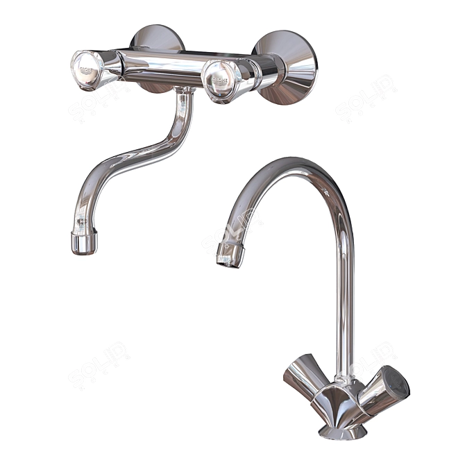 Grohe Costa L Wall-Mounted Sink Mixer 3D model image 1