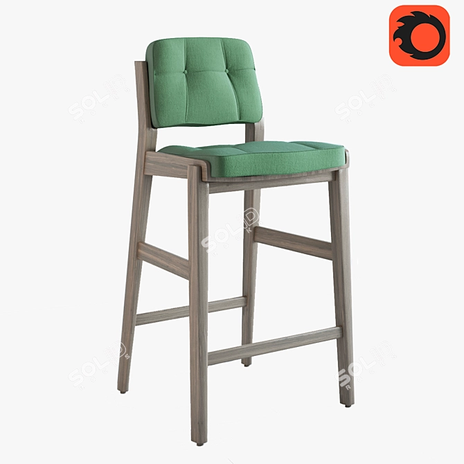 Elegantly Designed Capo Bar Stool 3D model image 1