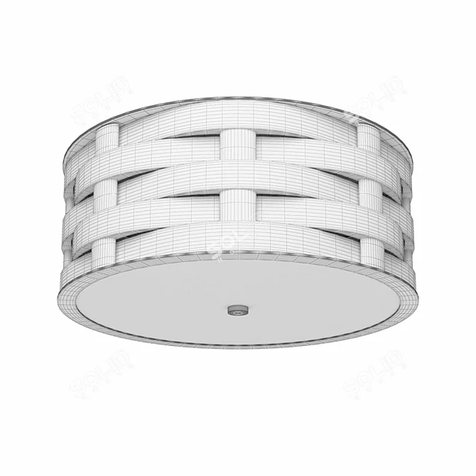 Elegant Woven Flush Mount by Ralph Lauren 3D model image 3