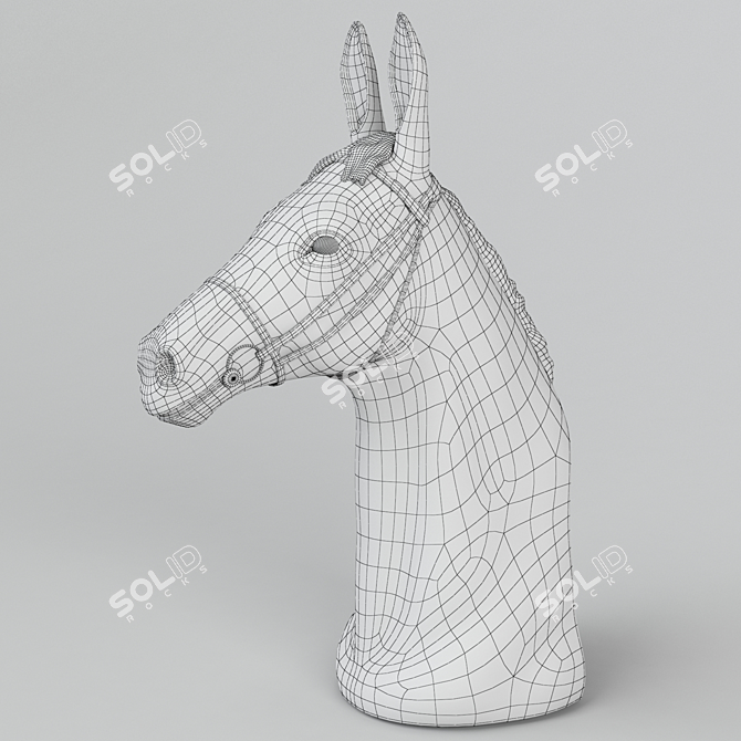  Majestic Horse Head Sculpture 3D model image 3