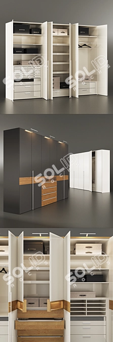 Contemporary Wardrobe: Hülsta METIS PLUS 3D model image 2