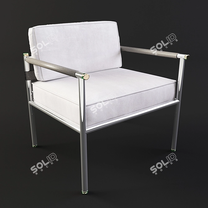 Brazilian Design: Russell Lounge Chair 3D model image 1