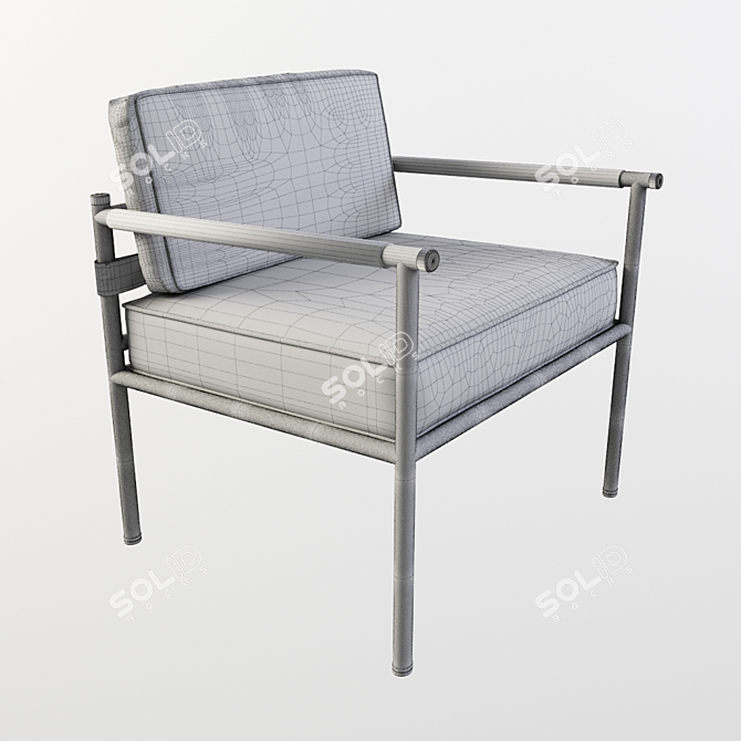 Brazilian Design: Russell Lounge Chair 3D model image 2