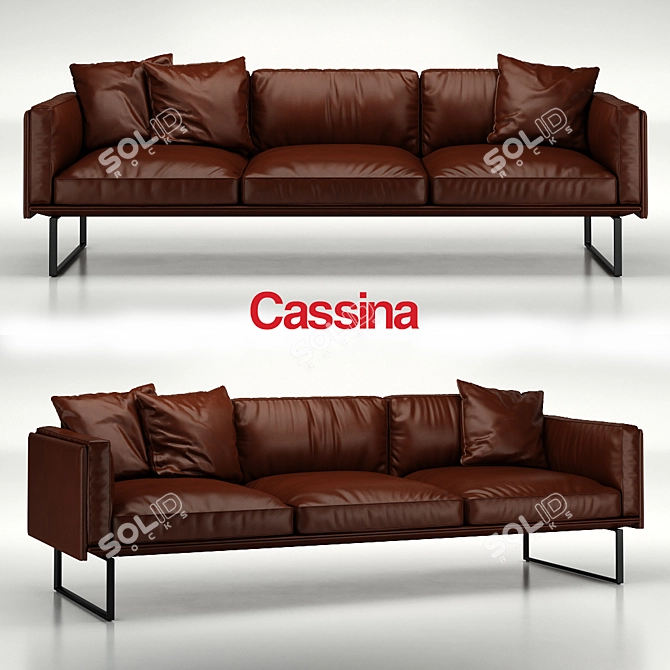 Elegant Otto Sofa by Cassina 3D model image 2